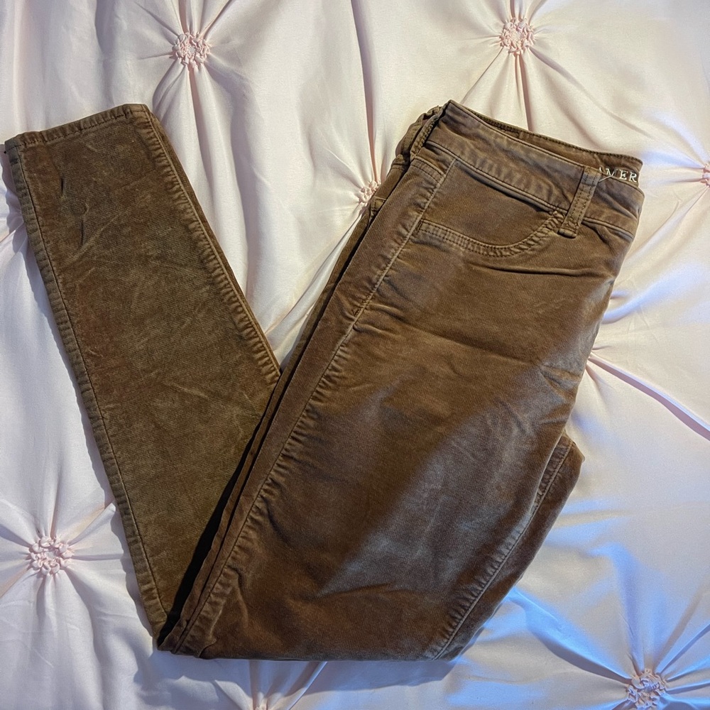 American Eagle outfitters super stretch, suede pants.